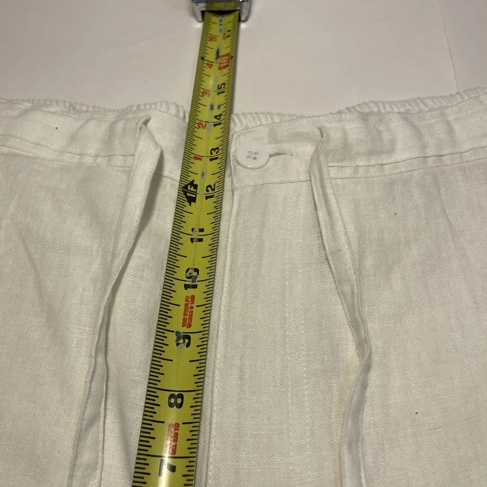 Visitor Linen Blend White Pants XXL Beach Coastal Vacation Resort